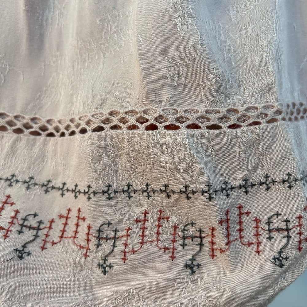 Knox Rose Whimsical Embroidered Peasant Blouse Sz S Peasant Cottagecore Boho - Picture 6 of 10